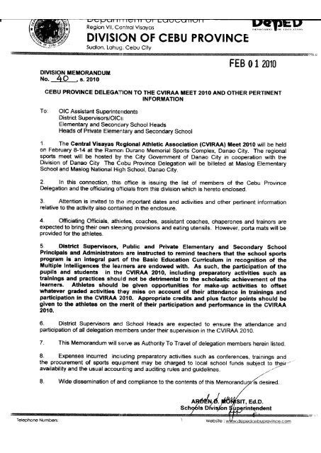 DepEd Tayo Cebu Province .